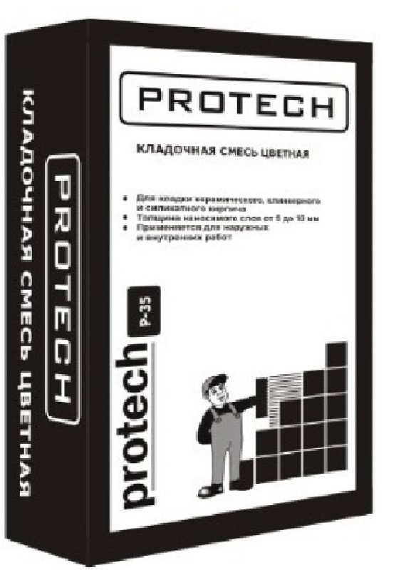 Кладочный раствор Protech Р-35 Черный 25 кг